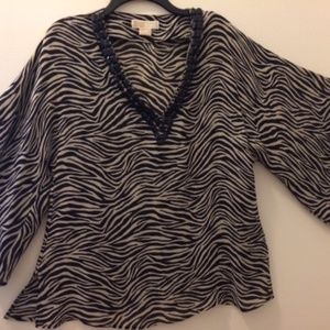 MICHAEL KORS ZEBRA PRINT TOP